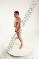 Nude Man White Standing poses - ALL Muscular Short Brown Standing poses - simple Multi angles poses Realistic